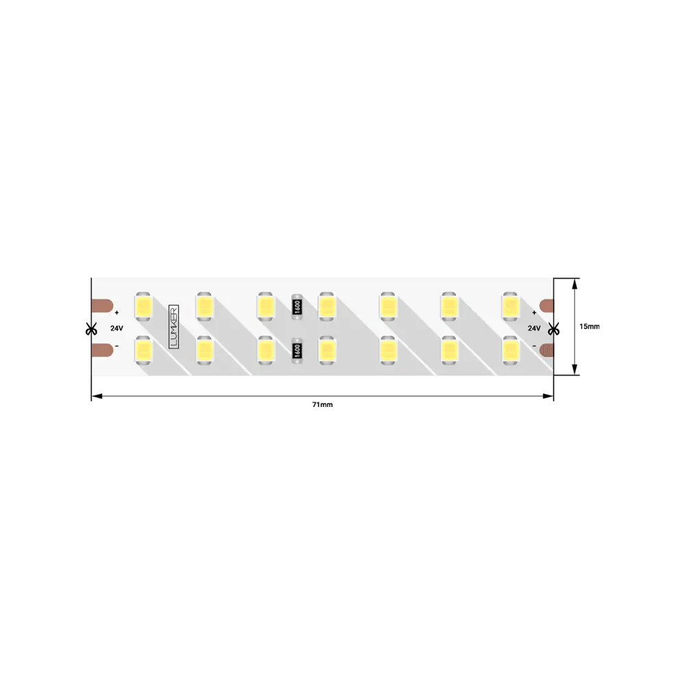 Фото 3 Светодиодная лента DESIGNLED DSG2196-24-NW-33 196диод/18 Вт/м 24 В IP33 5 м нейтральный белый свет Фото 3 Светодиодная лента DESIGNLED DSG2196-24-NW-33 196диод/18 Вт/м 24 В IP33 5 м нейтральный белый свет