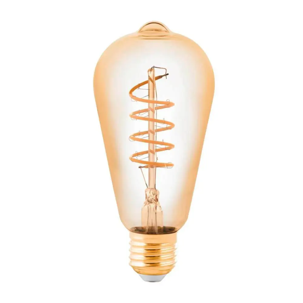 Фото Лампа светодиодная EGLO 11879 LM_LED_E27 E27 220 В 4 Вт груша янтарная 245 Лм теплый белый свет Фото Лампа светодиодная EGLO 11879 LM_LED_E27 E27 220 В 4 Вт груша янтарная 245 Лм теплый белый свет
