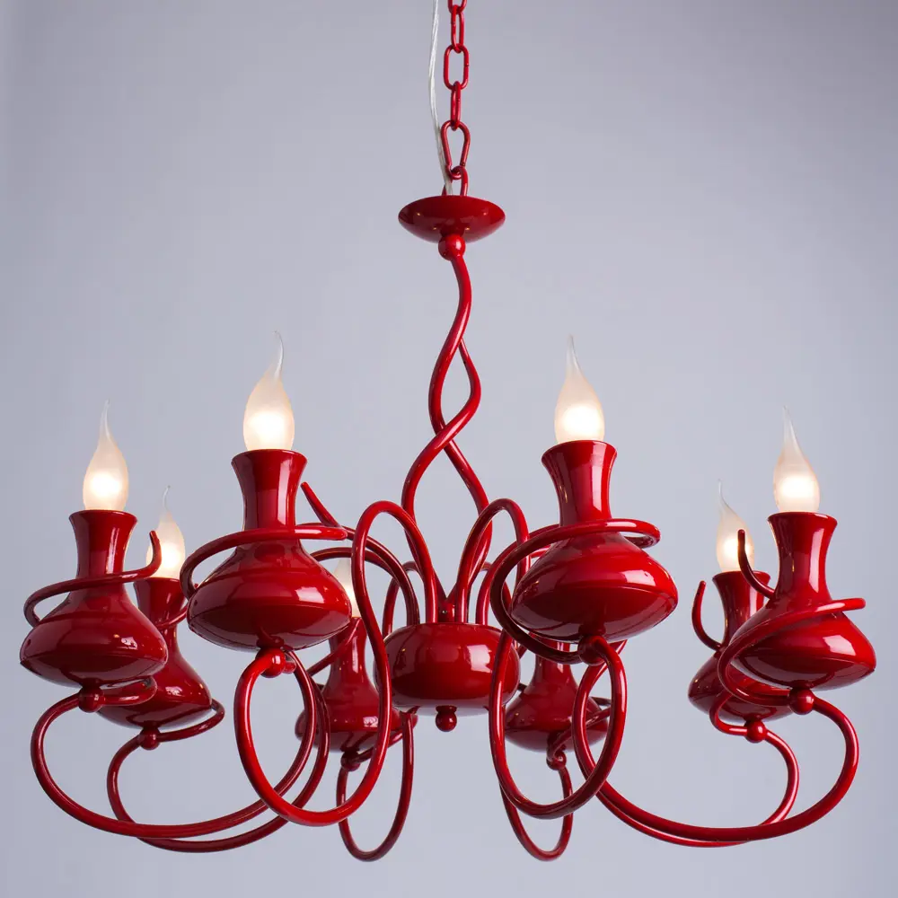 Фото 2 Люстра потолочная ARTE LAMP A6819LM-8RD A6819LM-8RD 8 ламп 12 м² цвет красный Фото 2 Люстра потолочная ARTE LAMP A6819LM-8RD A6819LM-8RD 8 ламп 12 м² цвет красный