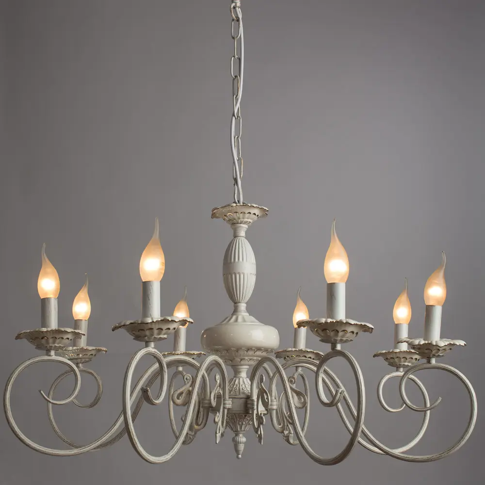 Фото 2 Люстра потолочная ARTE LAMP A5333LM-8WG A5333LM-8WG 8 ламп 12 м² цвет белый Фото 2 Люстра потолочная ARTE LAMP A5333LM-8WG A5333LM-8WG 8 ламп 12 м² цвет белый