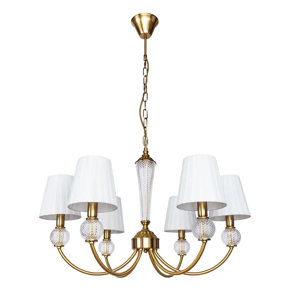 Фото Люстра потолочная ARTE LAMP A7301LM-6PB A7301LM-6PB 6 ламп 15 м² цвет золото Фото Люстра потолочная ARTE LAMP A7301LM-6PB A7301LM-6PB 6 ламп 15 м² цвет золото