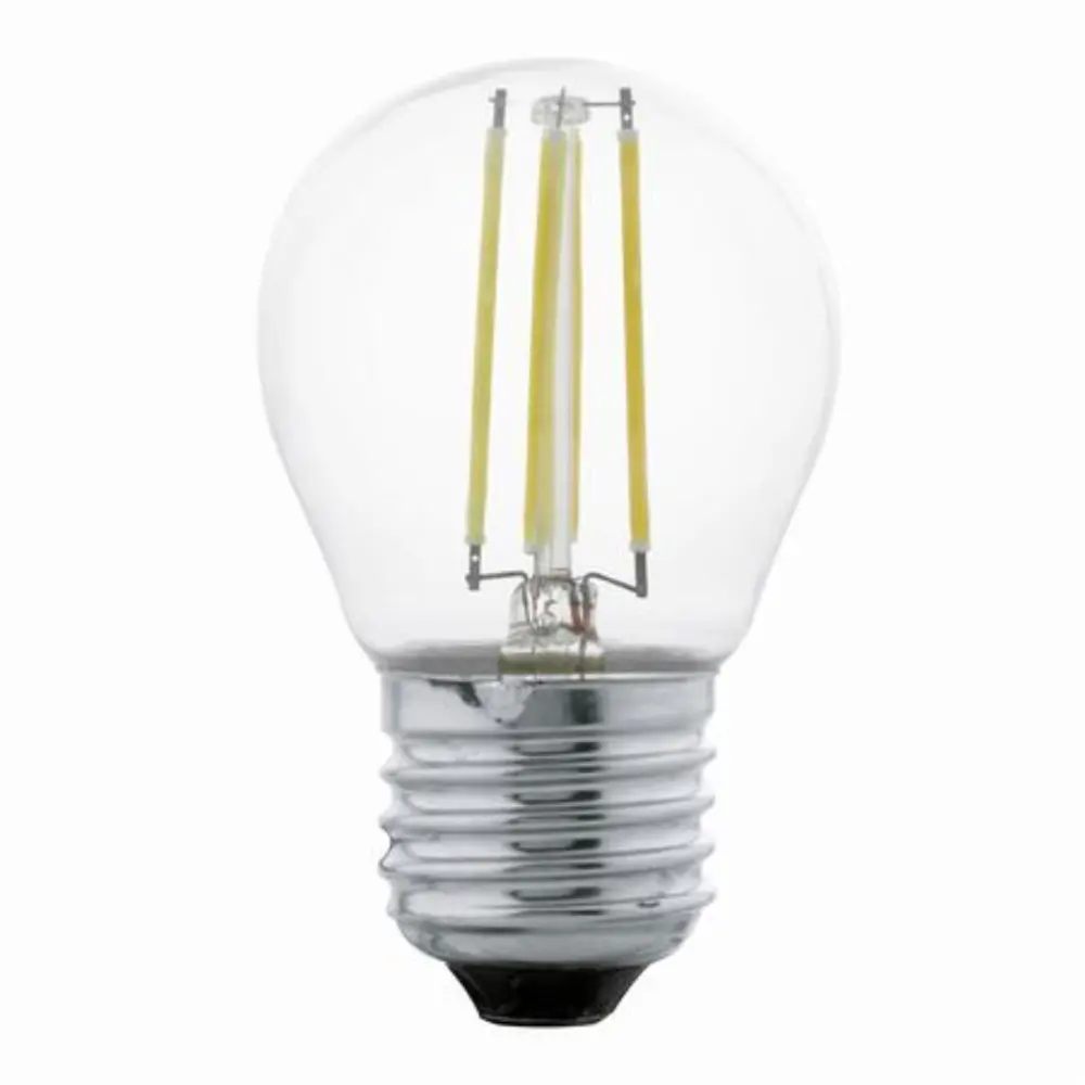 Фото Лампа светодиодная EGLO 11498 LM_LED_E27 E27 220 В 4 Вт шар малый прозрачная 350 Лм теплый белый свет Фото Лампа светодиодная EGLO 11498 LM_LED_E27 E27 220 В 4 Вт шар малый прозрачная 350 Лм теплый белый свет