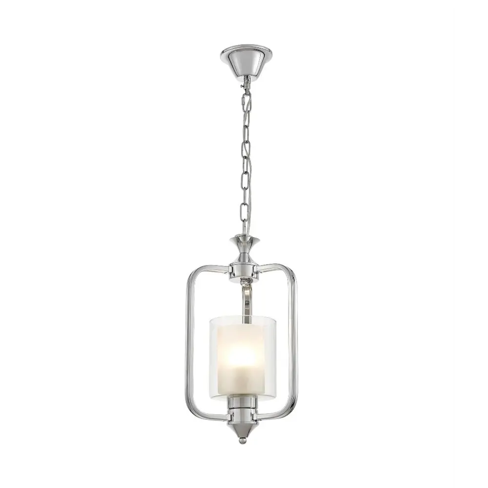 Фото Люстра подвесная LUMINA DECO Atlanta LDP 1222-1 CHR+WT 1 лампа 3 м² цвет хром Фото Люстра подвесная LUMINA DECO Atlanta LDP 1222-1 CHR+WT 1 лампа 3 м² цвет хром
