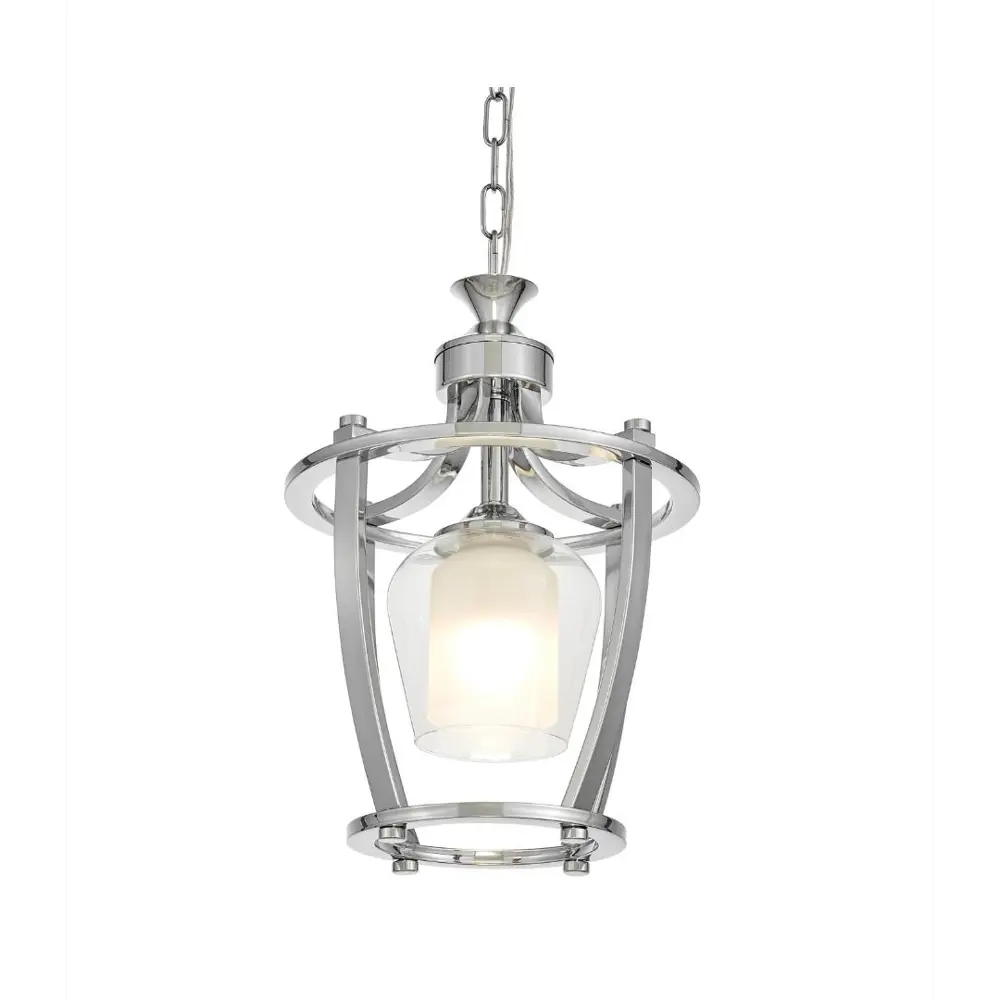 Фото 2 Светильник подвесной LUMINA DECO Brooklin LDP 1231-1 CHR+WT 1 лампа 3 м² цвет хром Фото 2 Светильник подвесной LUMINA DECO Brooklin LDP 1231-1 CHR+WT 1 лампа 3 м² цвет хром
