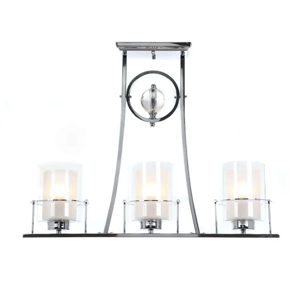 Фото Светильник подвесной LUMINA DECO Bronx LDP 1234-3 CHR 3 лампы 9 м² цвет хром Фото Светильник подвесной LUMINA DECO Bronx LDP 1234-3 CHR 3 лампы 9 м² цвет хром
