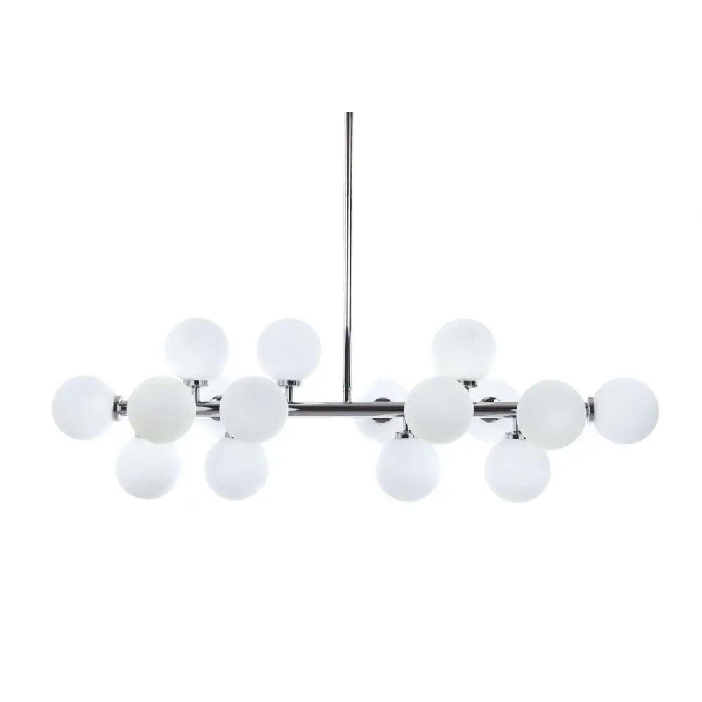 Фото 3 Люстра подвесная LUMINA DECO Marsiada LDP 6033-16 CHR 16 ламп 15 м² цвет хром