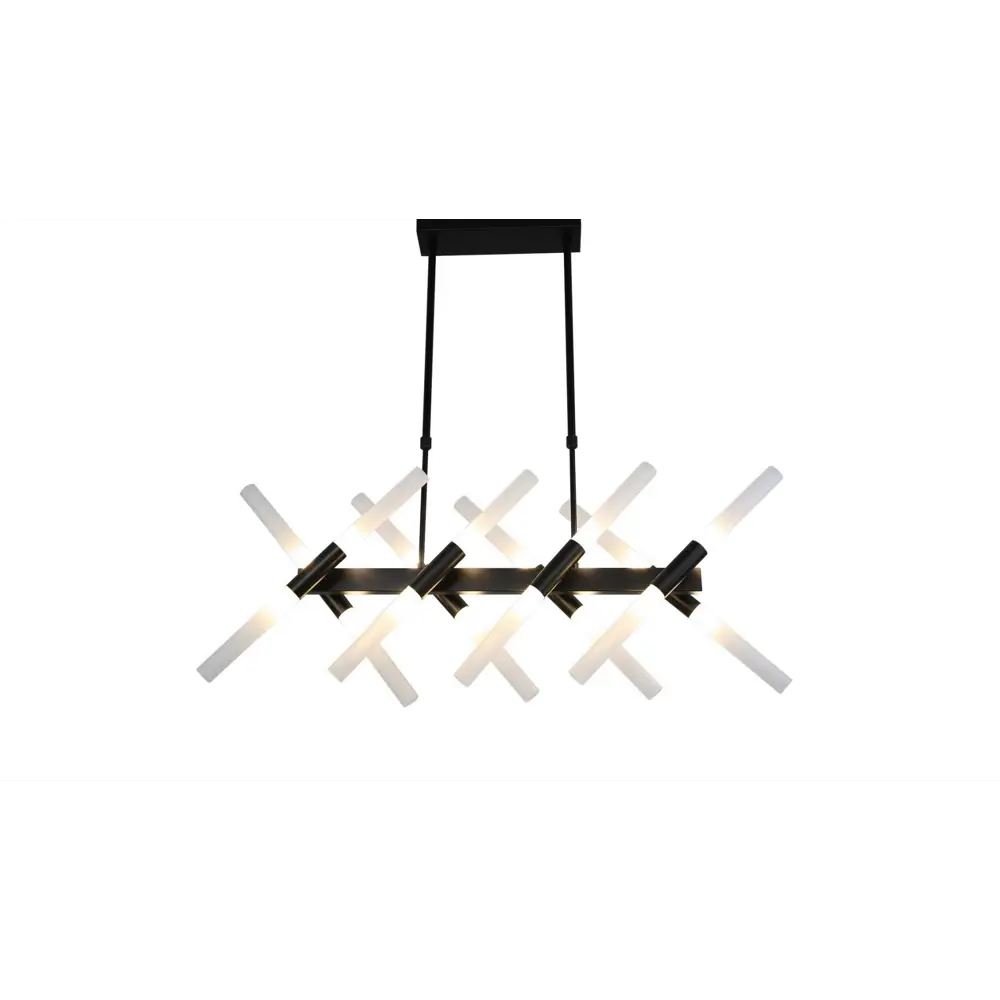 Фото 2 Светильник подвесной LUMINA DECO Alford LDP 6036-16 BK 16 ламп 18 м² цвет черный Фото 2 Светильник подвесной LUMINA DECO Alford LDP 6036-16 BK 16 ламп 18 м² цвет черный