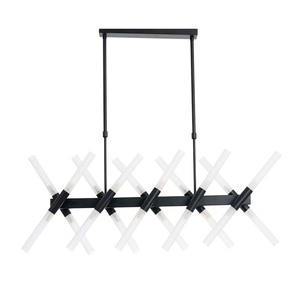Фото Светильник подвесной LUMINA DECO Alford LDP 6036-20 BK 20 ламп 21 м² цвет черный Фото Светильник подвесной LUMINA DECO Alford LDP 6036-20 BK 20 ламп 21 м² цвет черный