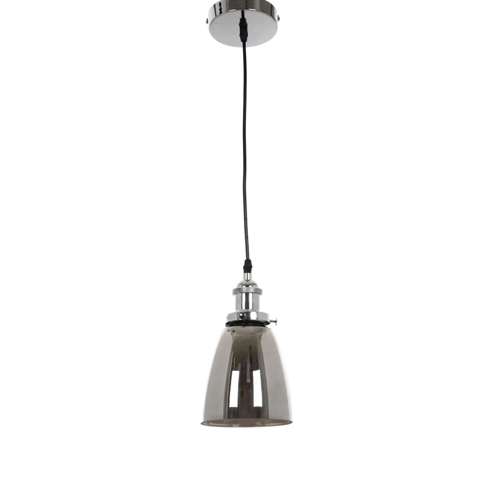 Фото Светильник подвесной LUMINA DECO Fabi LDP 6800 CHR+GY 1 лампа 3 м² цвет дымно-серый Фото Светильник подвесной LUMINA DECO Fabi LDP 6800 CHR+GY 1 лампа 3 м² цвет дымно-серый