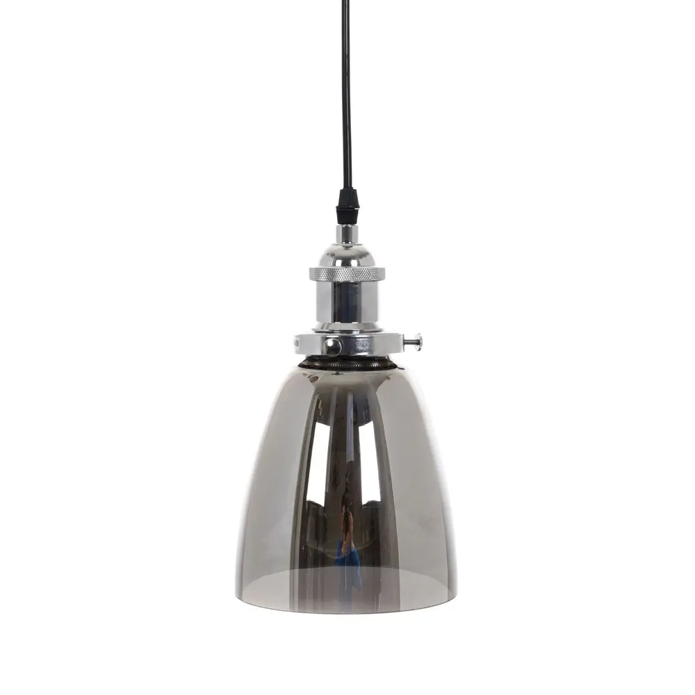 Фото 4 Светильник подвесной LUMINA DECO Fabi LDP 6800 CHR+GY 1 лампа 3 м² цвет дымно-серый Фото 4 Светильник подвесной LUMINA DECO Fabi LDP 6800 CHR+GY 1 лампа 3 м² цвет дымно-серый