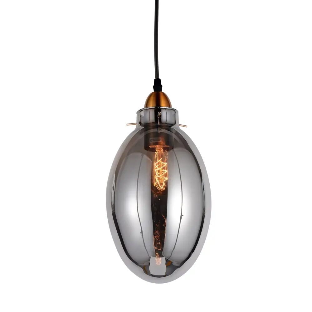 Фото 3 Светильник подвесной LUMINA DECO Renton LDP 6836-1 GY+MD 1 лампа 3 м² цвет дымно-серый Фото 3 Светильник подвесной LUMINA DECO Renton LDP 6836-1 GY+MD 1 лампа 3 м² цвет дымно-серый