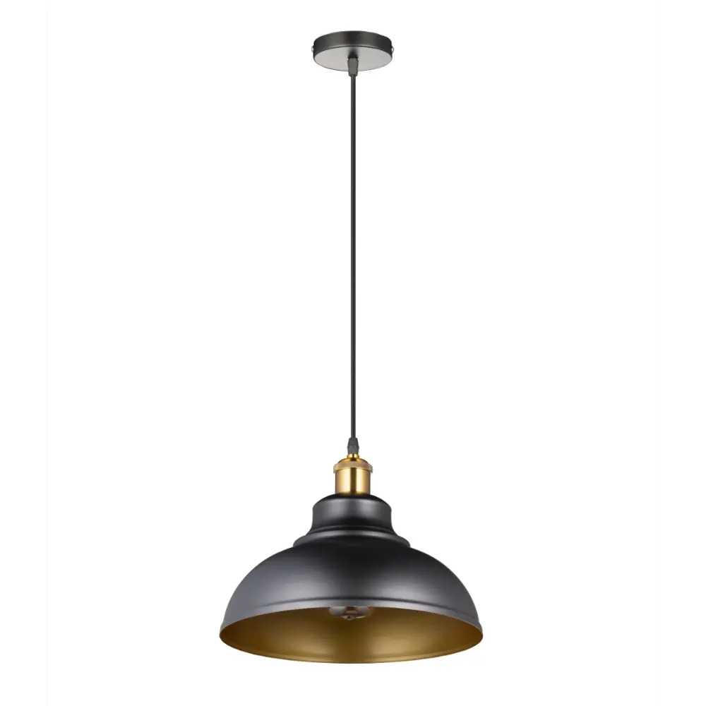 Фото Светильник подвесной LUMINA DECO Boggi LDP 6858 BK+GD 1 лампа 3 м² цвет черный Фото Светильник подвесной LUMINA DECO Boggi LDP 6858 BK+GD 1 лампа 3 м² цвет черный