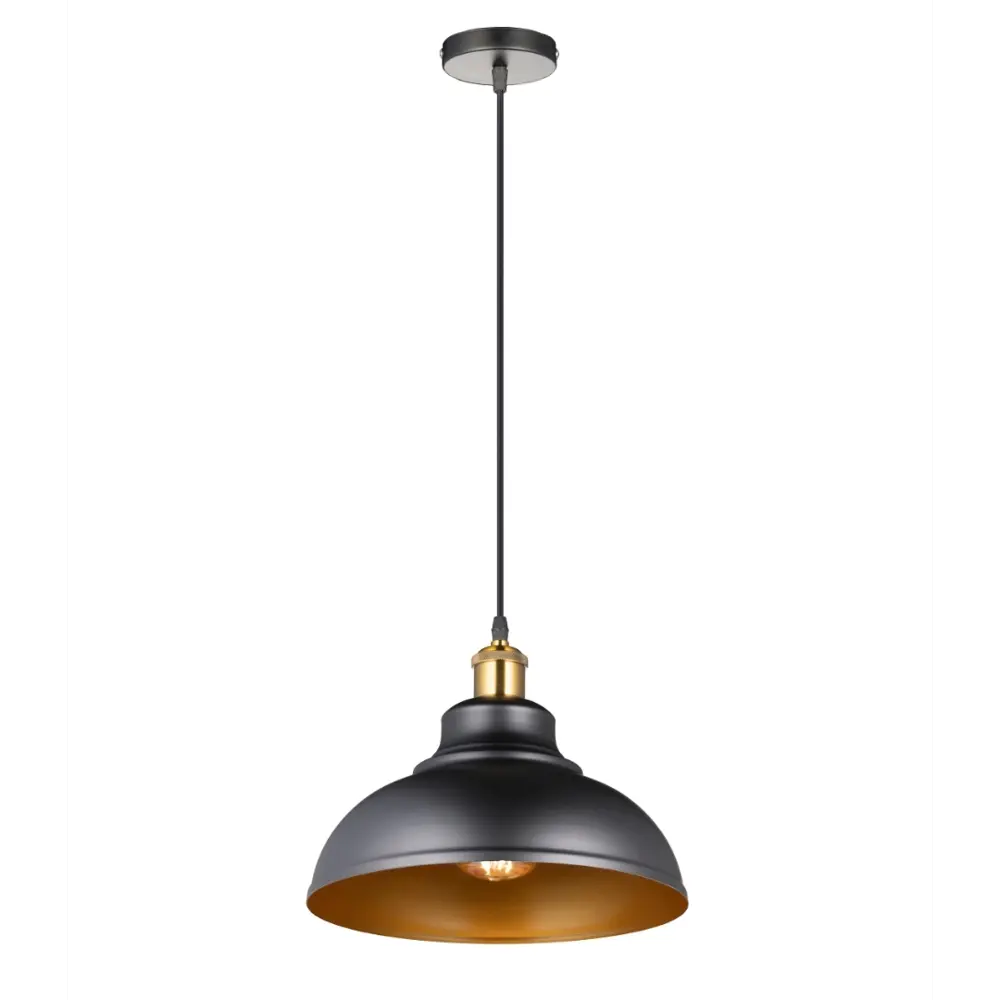 Фото 2 Светильник подвесной LUMINA DECO Boggi LDP 6858 BK+GD 1 лампа 3 м² цвет черный Фото 2 Светильник подвесной LUMINA DECO Boggi LDP 6858 BK+GD 1 лампа 3 м² цвет черный