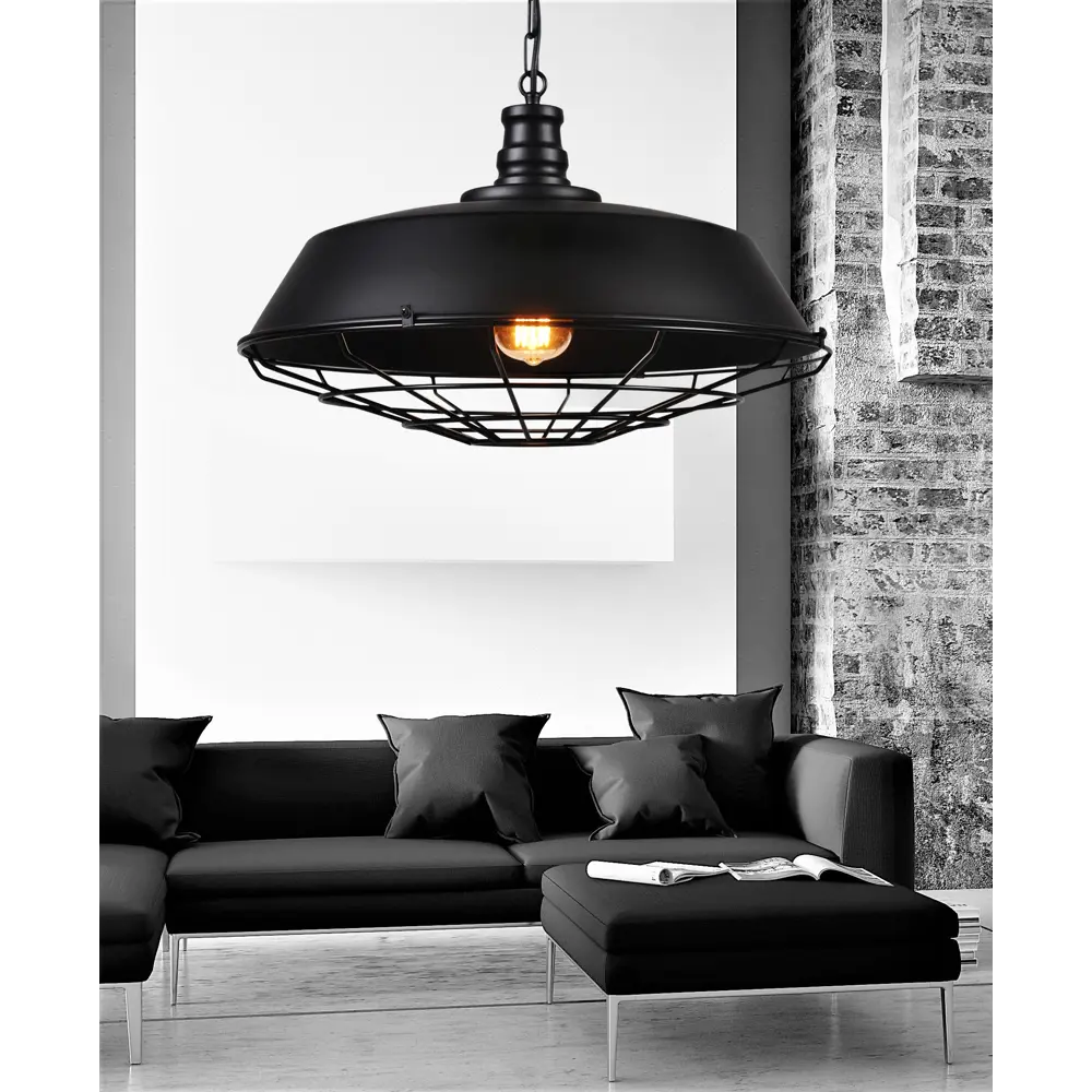 Фото 2 Светильник подвесной LUMINA DECO Arigio LDP 6862-450 BK 1 лампа 3 м² цвет черный Фото 2 Светильник подвесной LUMINA DECO Arigio LDP 6862-450 BK 1 лампа 3 м² цвет черный