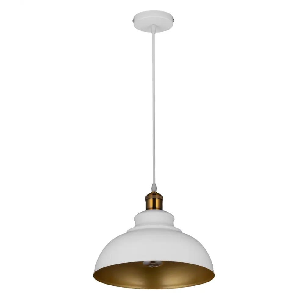 Фото Светильник подвесной LUMINA DECO Boggi LDP 6858 WT+GD 1 лампа 3 м² цвет белый Фото Светильник подвесной LUMINA DECO Boggi LDP 6858 WT+GD 1 лампа 3 м² цвет белый