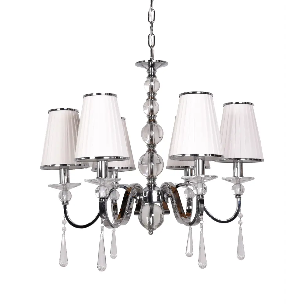Фото Люстра подвесная LUMINA DECO Federrica LDP 1158-6 WT 6 ламп 18 м² цвет белый Фото Люстра подвесная LUMINA DECO Federrica LDP 1158-6 WT 6 ламп 18 м² цвет белый