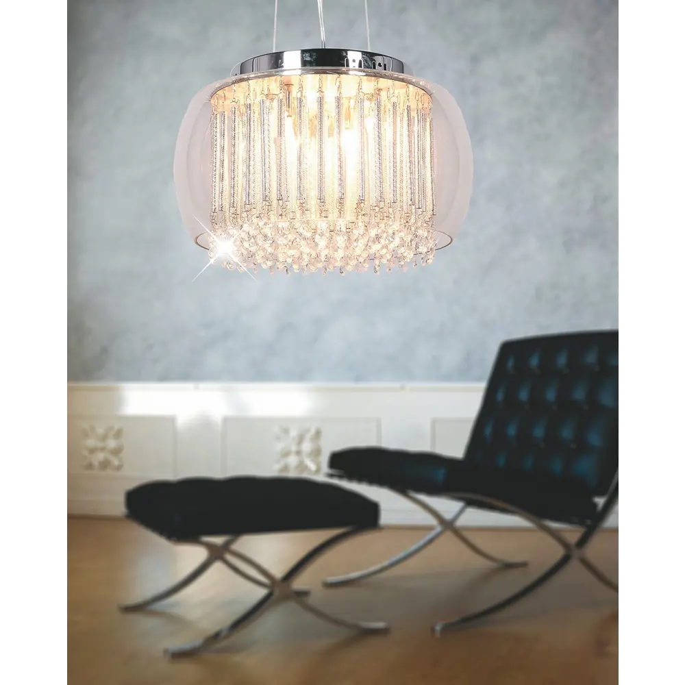 Фото 2 Светильник подвесной LUMINA DECO Gusto LDP 7019-400 PR 9 ламп 9 м² цвет прозрачный Фото 2 Светильник подвесной LUMINA DECO Gusto LDP 7019-400 PR 9 ламп 9 м² цвет прозрачный