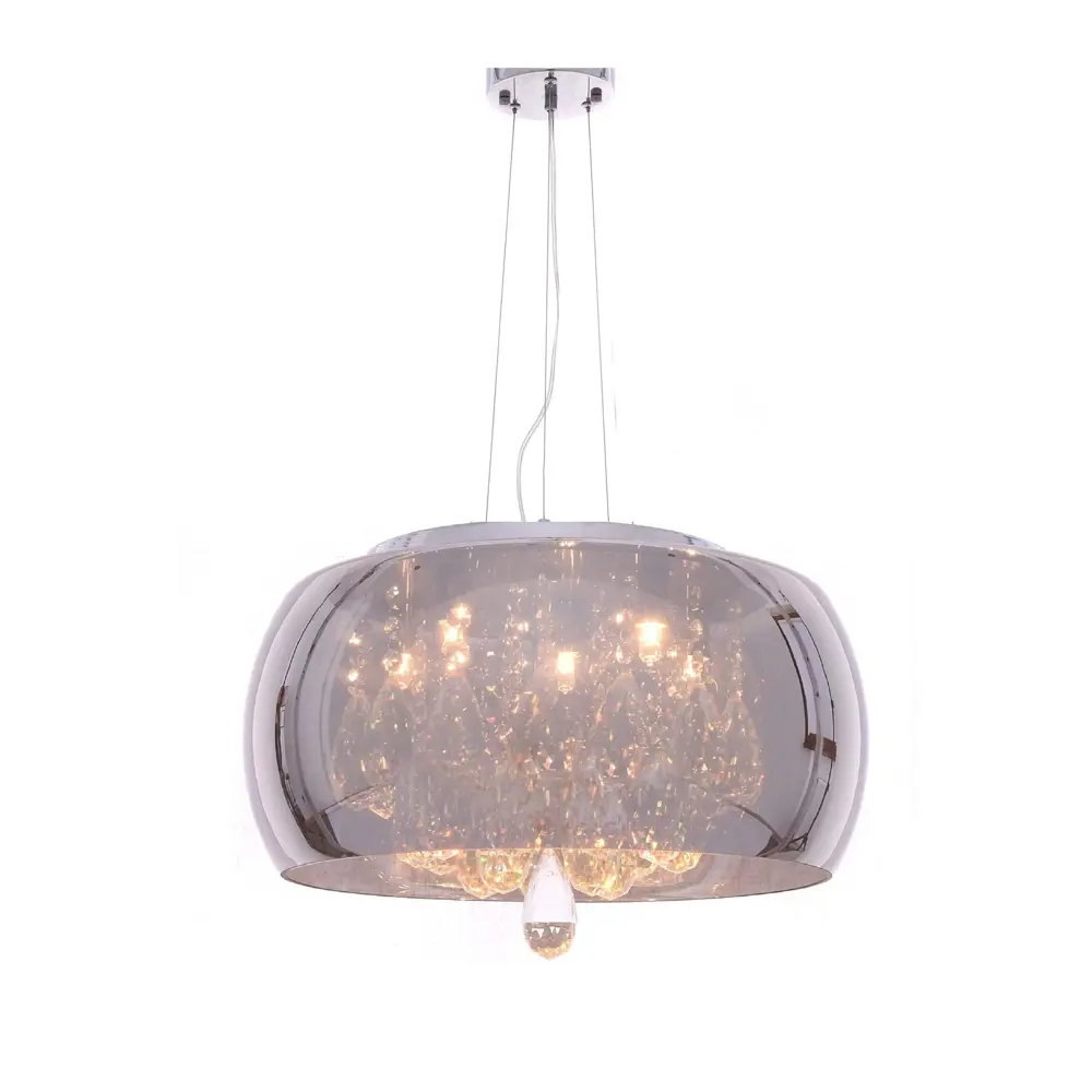 Фото Светильник подвесной LUMINA DECO Tosso LDP 8066-500 GY 9 ламп 12 м² цвет хром Фото Светильник подвесной LUMINA DECO Tosso LDP 8066-500 GY 9 ламп 12 м² цвет хром
