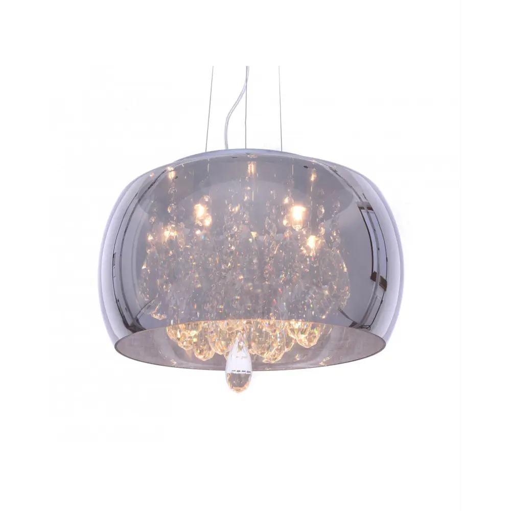 Фото 2 Светильник подвесной LUMINA DECO Tosso LDP 8066-400 GY 6 ламп 9 м² цвет хром