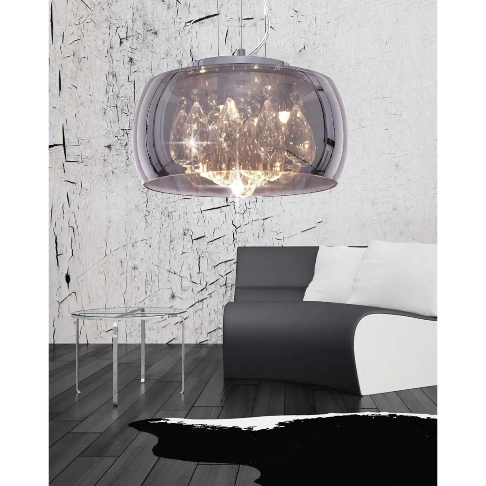 Фото 3 Светильник подвесной LUMINA DECO Tosso LDP 8066-500 GY 9 ламп 12 м² цвет хром Фото 3 Светильник подвесной LUMINA DECO Tosso LDP 8066-500 GY 9 ламп 12 м² цвет хром