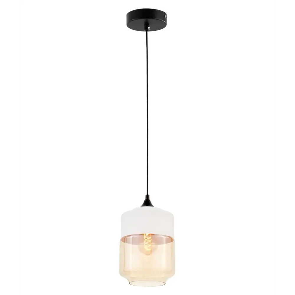 Фото Светильник подвесной LUMINA DECO Astila LDP 6807 WT+TEA 1 лампа 3 м² цвет белый Фото Светильник подвесной LUMINA DECO Astila LDP 6807 WT+TEA 1 лампа 3 м² цвет белый