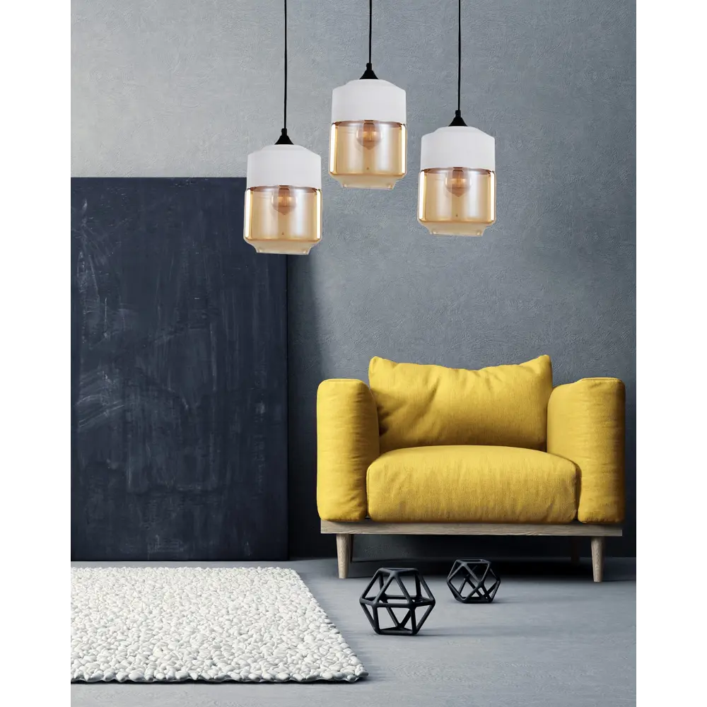 Фото 5 Светильник подвесной LUMINA DECO Astila LDP 6807 WT+TEA 1 лампа 3 м² цвет белый Фото 5 Светильник подвесной LUMINA DECO Astila LDP 6807 WT+TEA 1 лампа 3 м² цвет белый