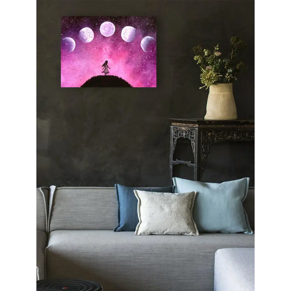 Фото Картина без обрамления Woozzee "Девочка и небо" 30x40 см