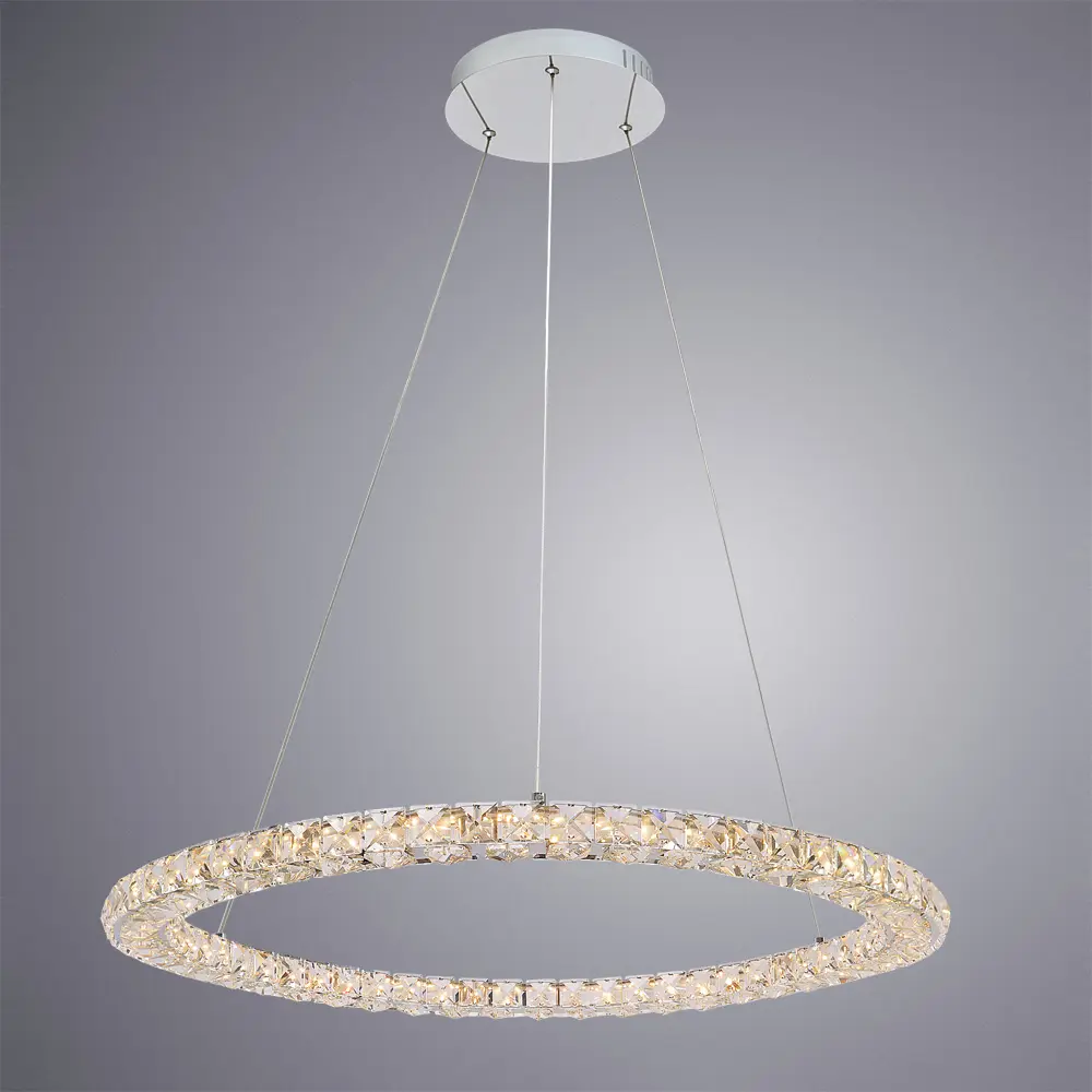Фото 2 Люстра потолочная светодиодная ARTE LAMP A6704SP-1CC Preziosi 8 м² теплый белый свет цвет серый серебристый