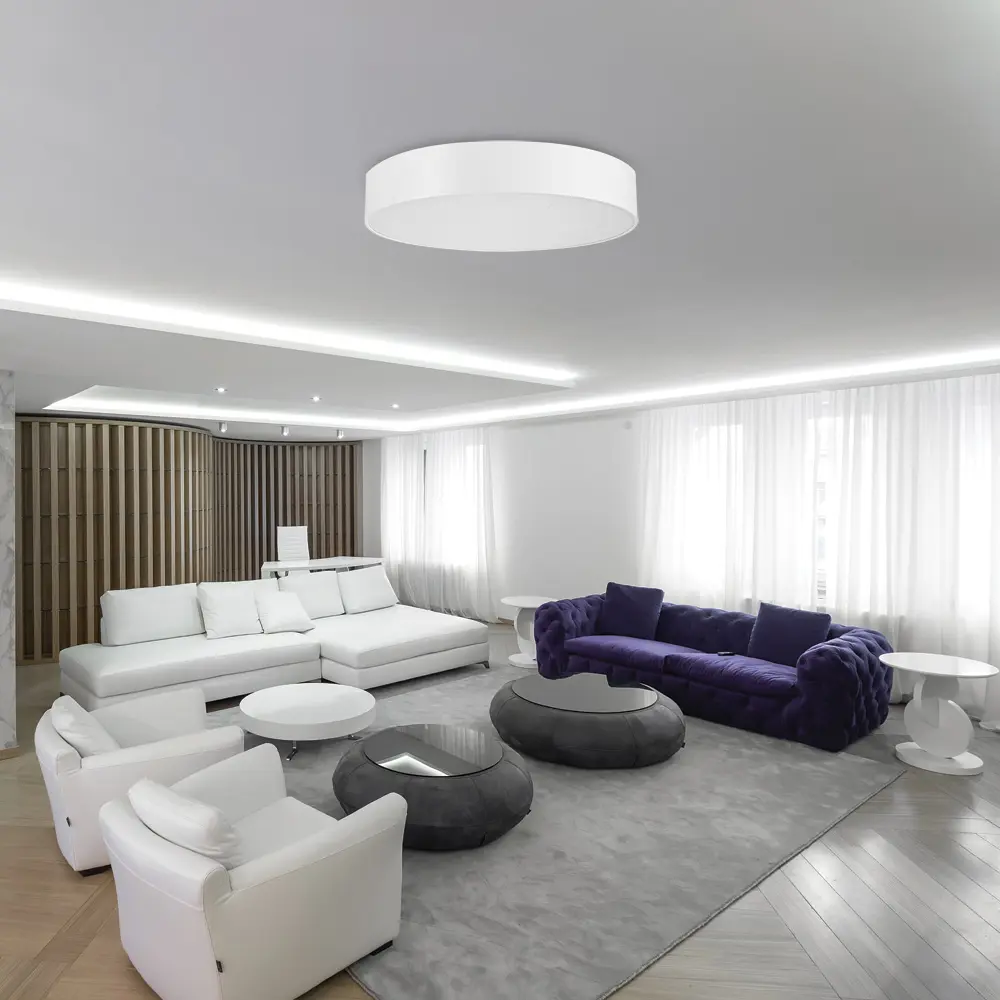 Фото 2 Люстра потолочная светодиодная DIVINARE 8021-66-SP-1 RULLO 7 м² теплый белый свет цвет белый Фото 2 Люстра потолочная светодиодная DIVINARE 8021-66-SP-1 RULLO 7 м² теплый белый свет цвет белый