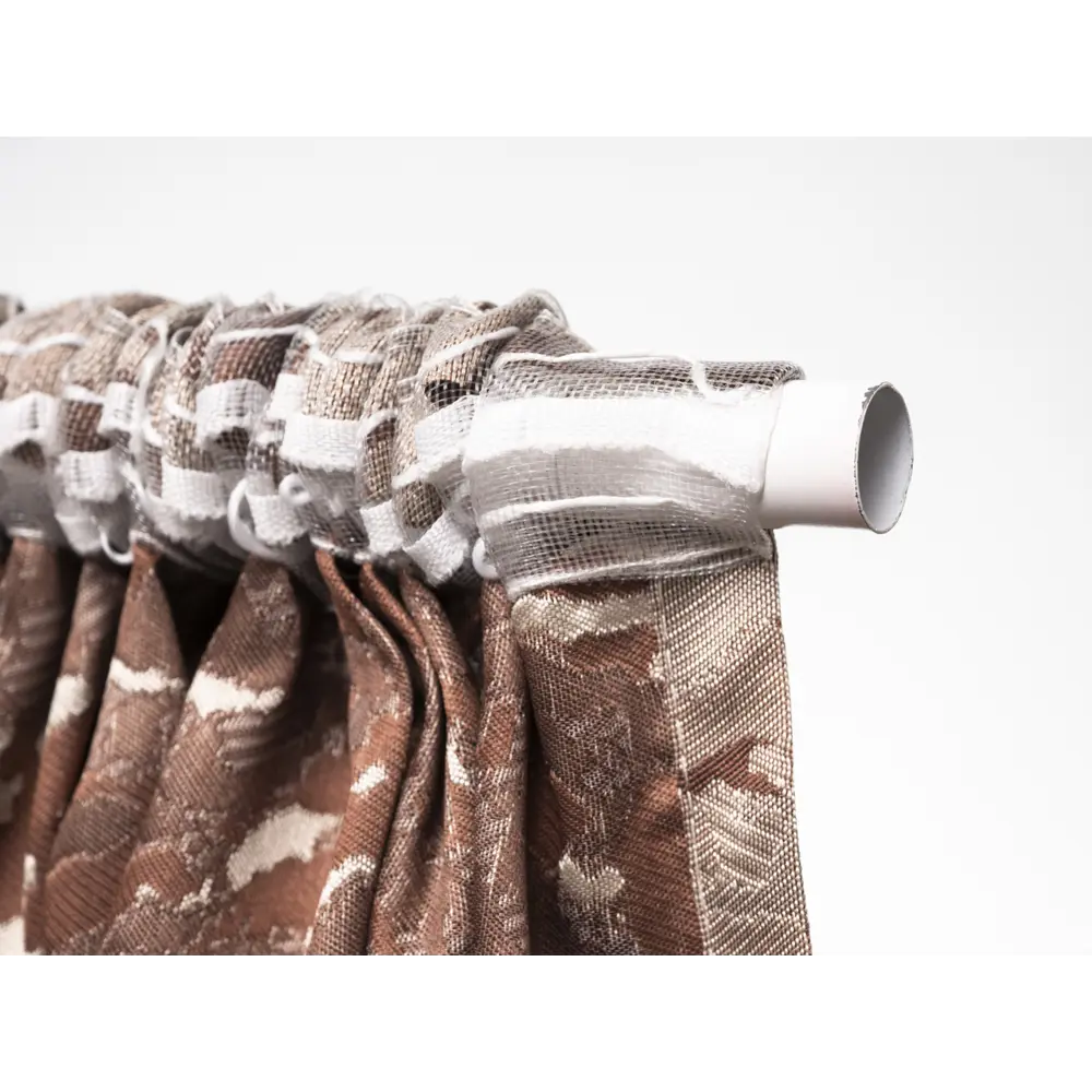 Фото 11 Штора на шторной ленте Песок 170x270 см цвет коричневый