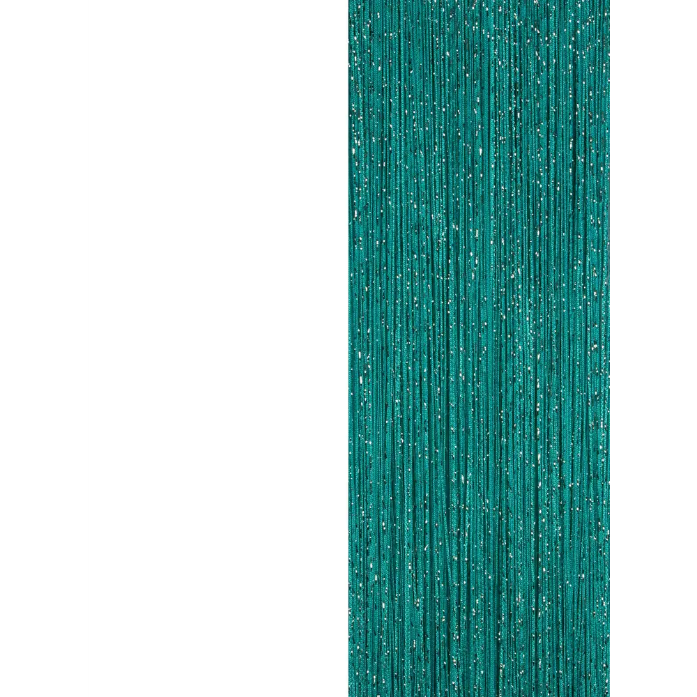 Фото 2 Штора на кулиске Нитяная Штора Кисея 300x280см цвет бирюзовый Фото 2 Штора на кулиске Нитяная Штора Кисея 300x280см цвет бирюзовый