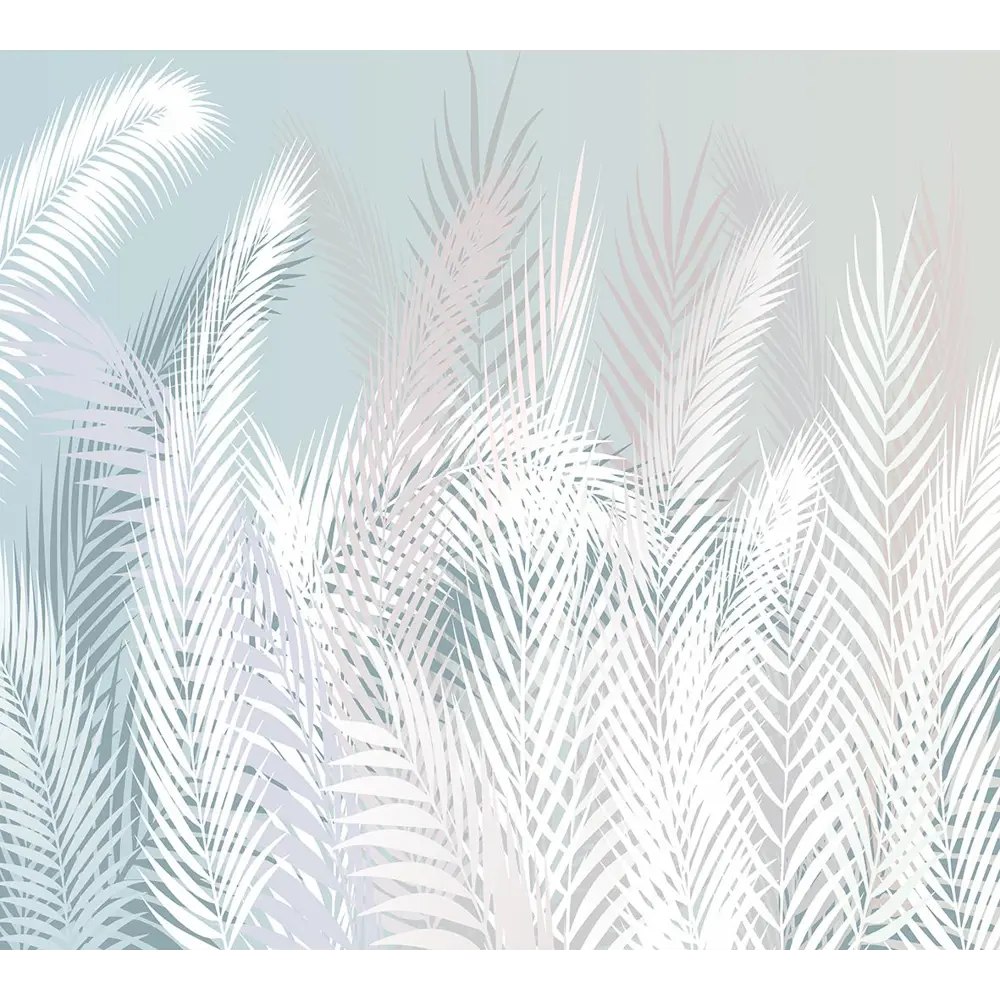 Фото Фотообои флизелиновые Printwalls Leaves 300x270 см Белые тропические листья