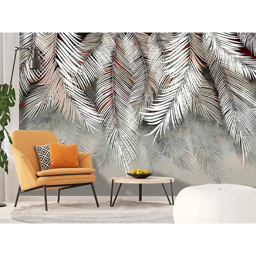 Фото 6 Фотообои флизелиновые Printwalls Leaves 400x270 см Свисающие разноцветные пальмовые листья Фото 6 Фотообои флизелиновые Printwalls Leaves 400x270 см Свисающие разноцветные пальмовые листья