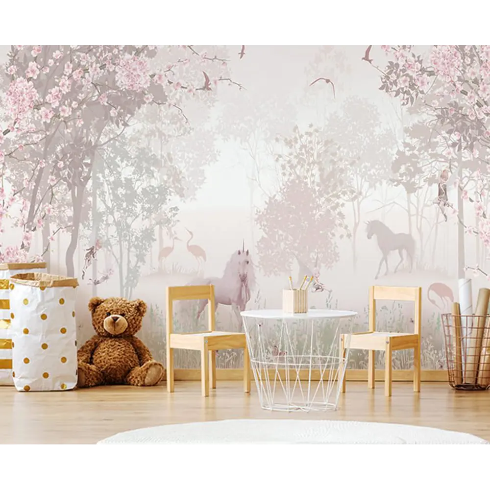 Фото 6 Фотообои флизелиновые Printwalls Kids 300x270 см Единорог в сказочном лесу Фото 6 Фотообои флизелиновые Printwalls Kids 300x270 см Единорог в сказочном лесу