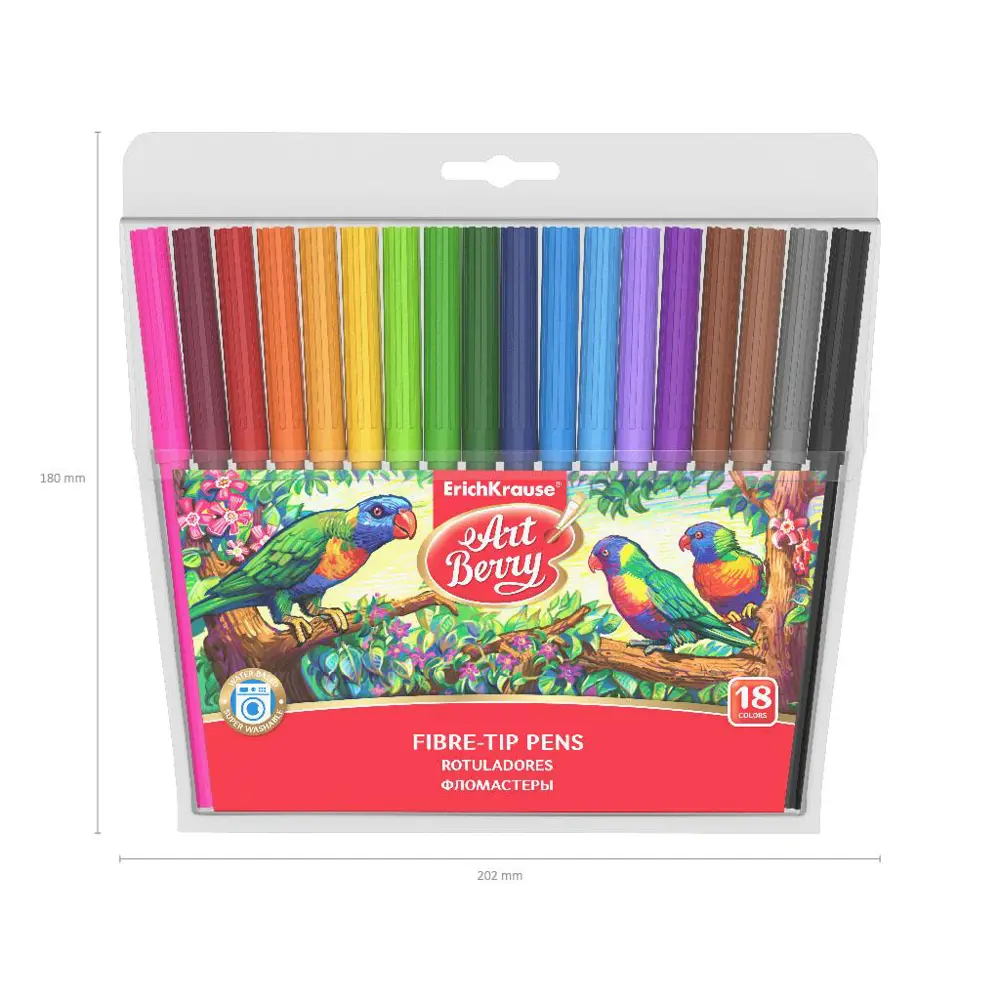 Фото 6 Фломастеры ArtBerry Super Washable 18 цветов Фото 6 Фломастеры ArtBerry Super Washable 18 цветов