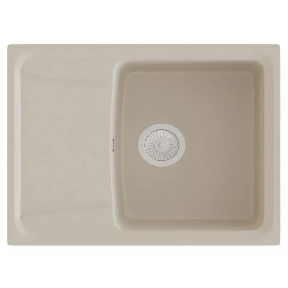 Фото Мойка под столешницу Mercury 47.50x58.50 глубина 18 см искусственный камень цвет ванильный