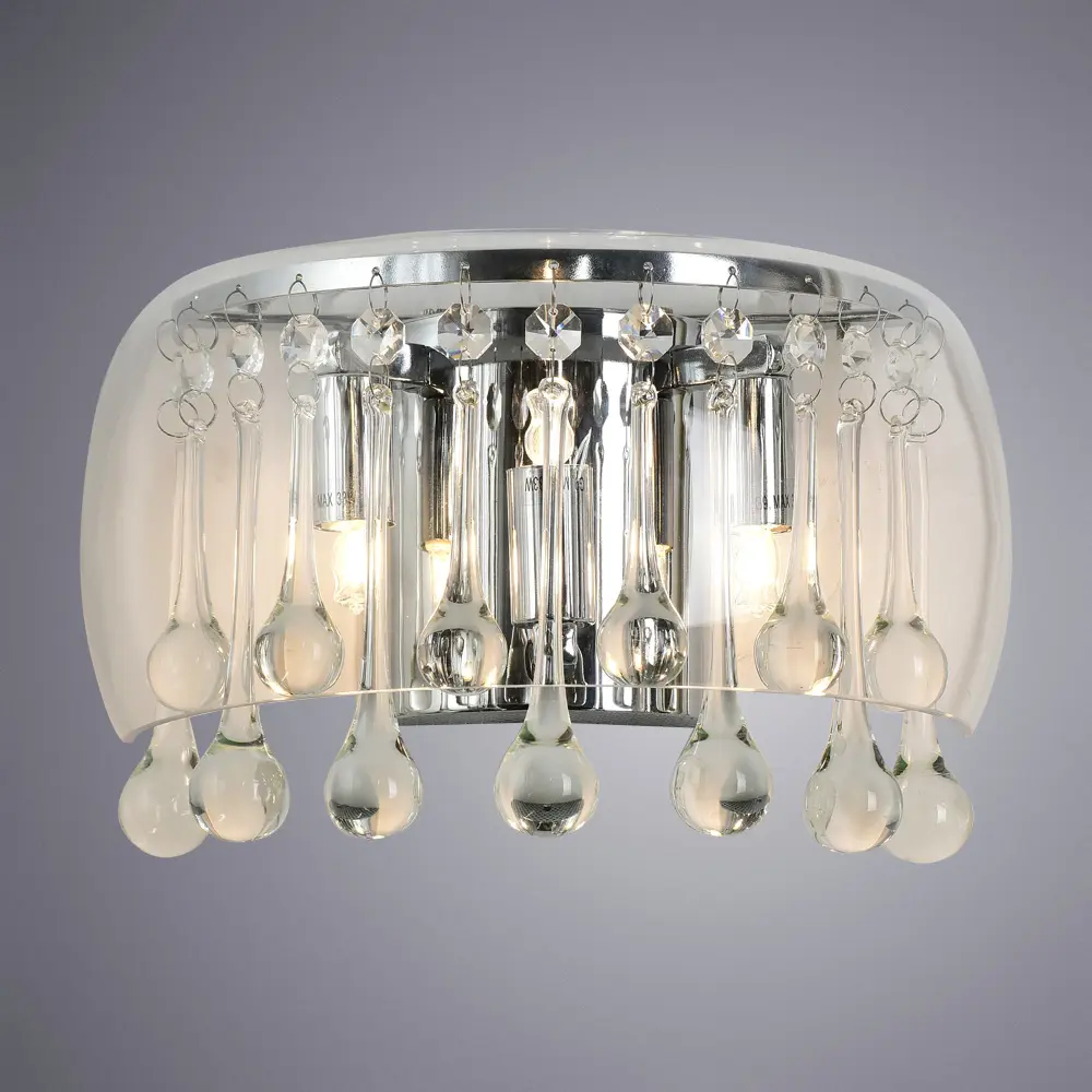 Фото Настенный светильник Arte Lamp Halo A7054AP-3CC G9 3 лампы цвет прозрачный