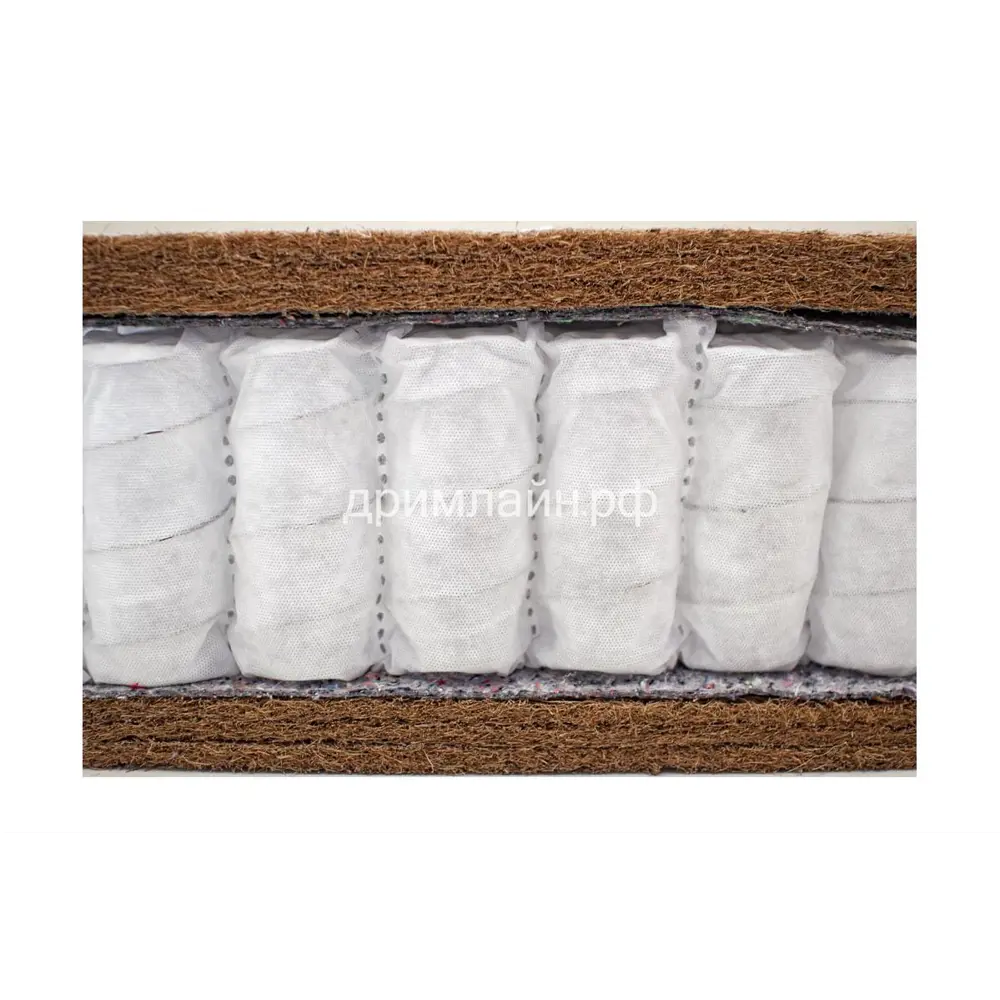 Фото 5 Матрас Dreamline Dream-3 TFK 60x185, детский, жесткий, кокосовый Фото 5 Матрас Dreamline Dream-3 TFK 60x185, детский, жесткий, кокосовый