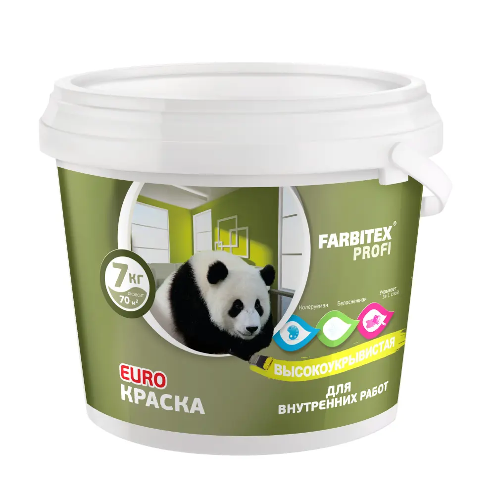 Фото Краска акриловая интерьерная высокоукрывистая FARBITEX ПРОФИ 4300004109 цвет белый 1 кг Фото Краска акриловая интерьерная высокоукрывистая FARBITEX ПРОФИ 4300004109 цвет белый 1 кг
