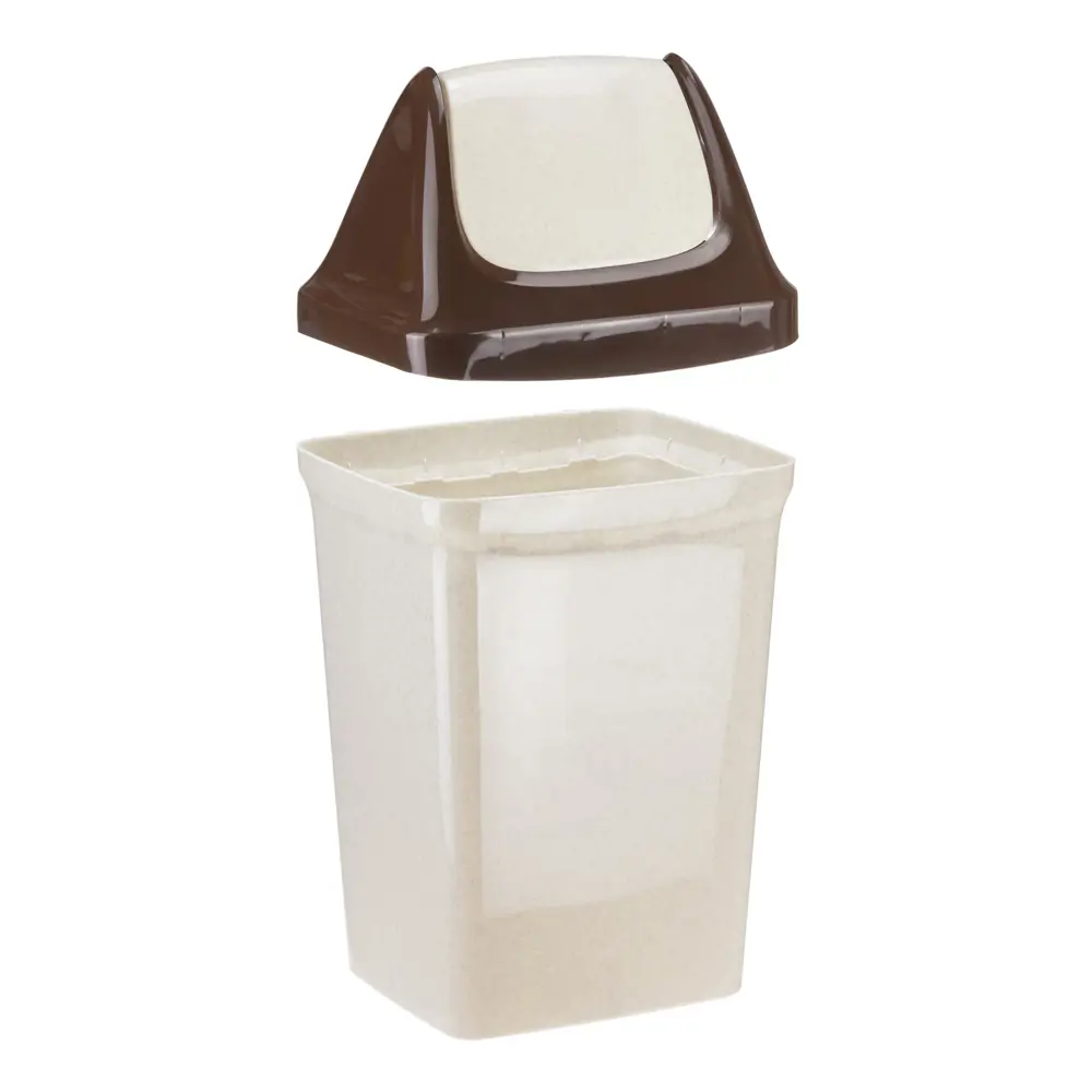 Фото 4 Корзины для мусора 9 л Idea пластик цвет бежевый Фото 4 Корзины для мусора 9 л Idea пластик цвет бежевый