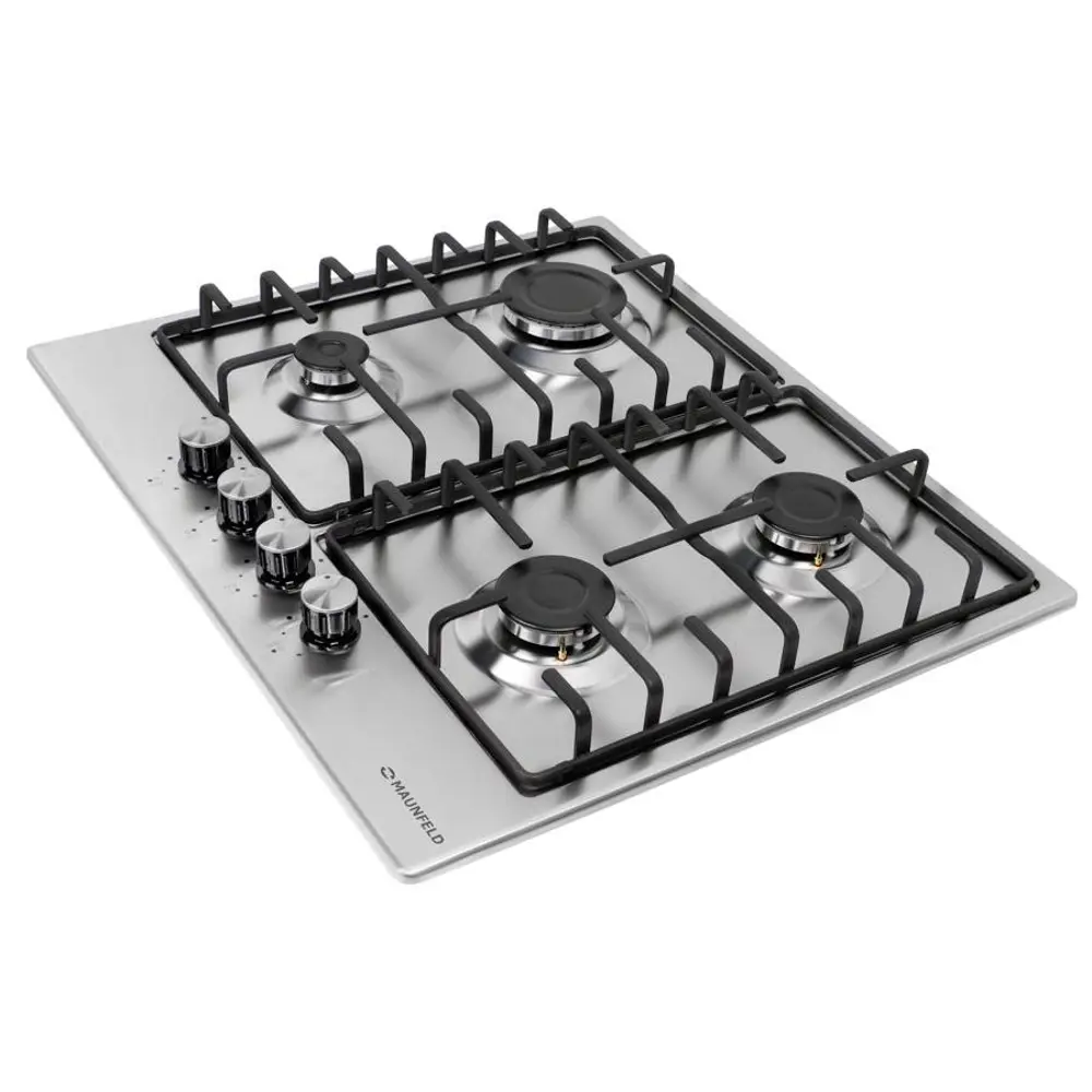 Фото 10 Газовая варочная панель Maunfeld EGHS.64.3ES 59 см 4 конфорки цвет серебряный