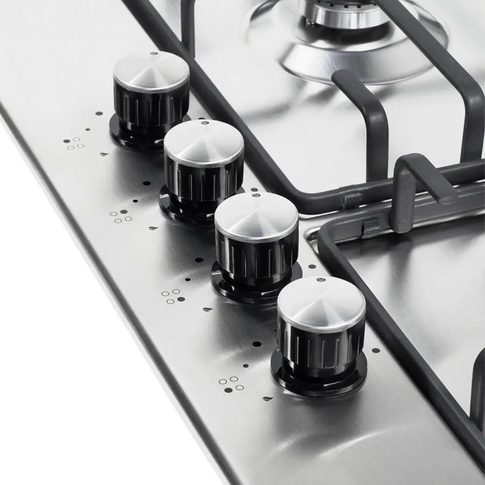 Фото 12 Газовая варочная панель Maunfeld EGHS.64.3ES 59 см 4 конфорки цвет серебряный