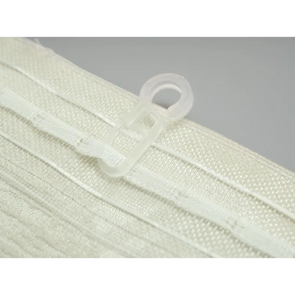 Фото 3 Штора на шторной ленте Круги 170x250 см цвет бежевый