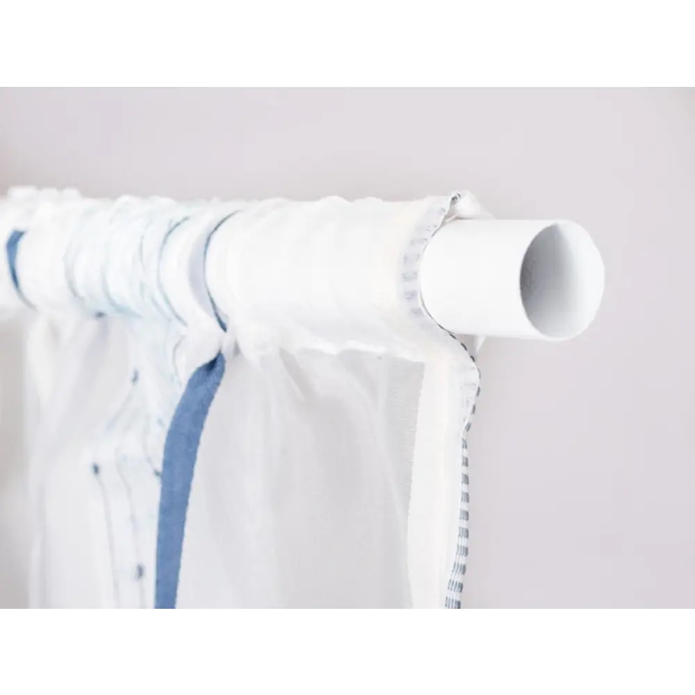 Фото 15 Тюль на шторной ленте полоска синяя 300x260 см цвет белый Фото 15 Тюль на шторной ленте полоска синяя 300x260 см цвет белый