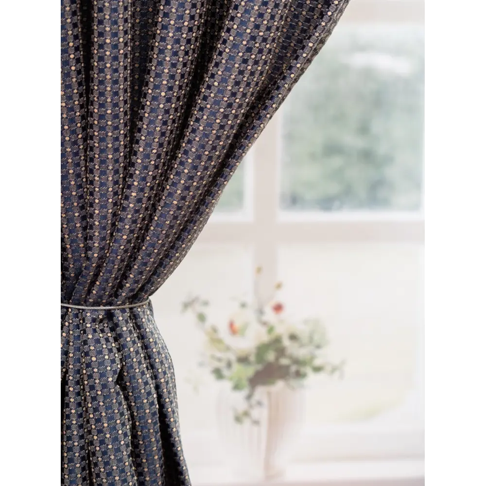 Фото 2 Штора на шторной ленте Blue 170x260 см цвет синий