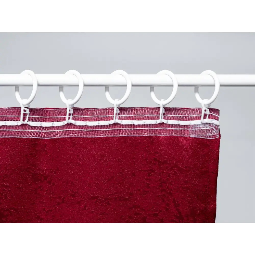 Фото 12 Штора на шторной ленте Angora 170x260 см цвет бордовый