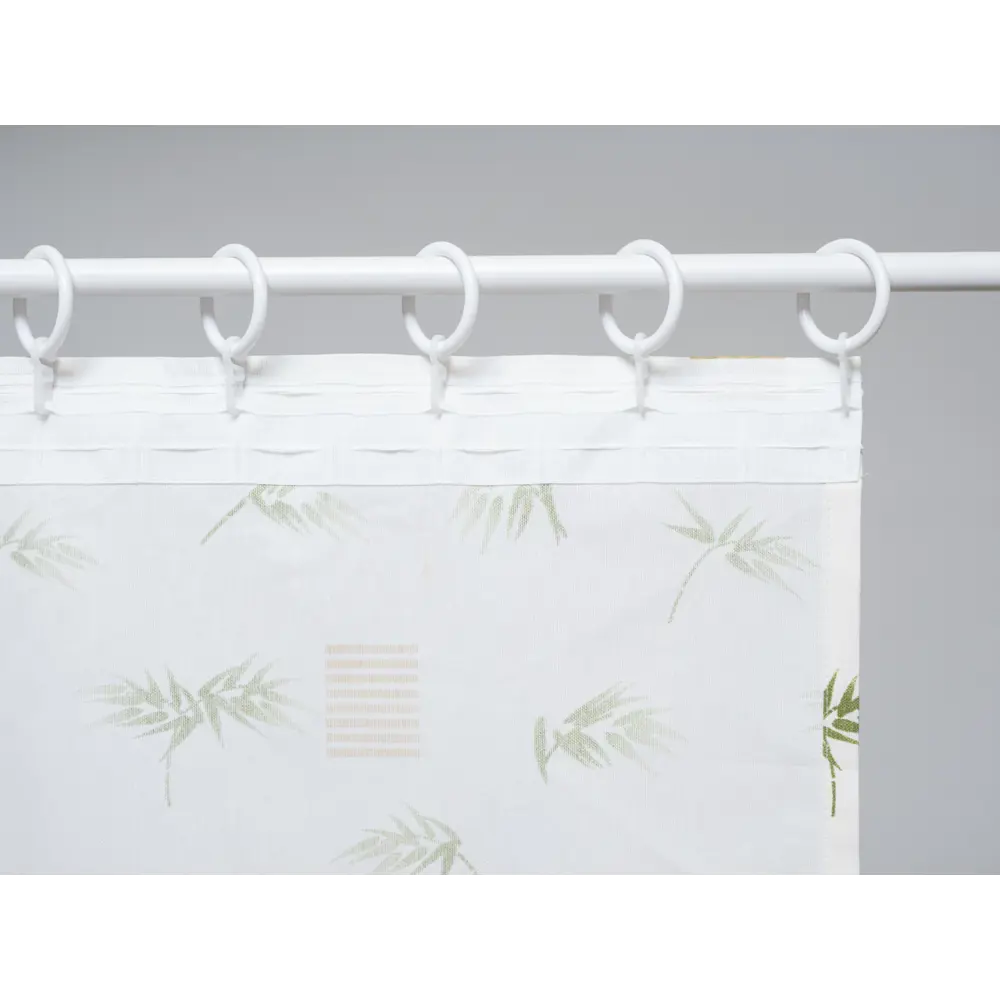 Фото 6 Штора на шторной ленте Бамбук 200x260 см цвет зеленый