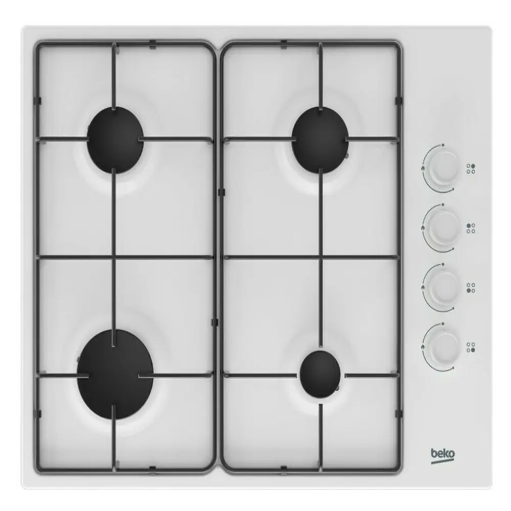 Фото Газовая варочная панель Beko Beko HIGG 64123 SW 61 см 4 конфорки цвет белый Фото Газовая варочная панель Beko Beko HIGG 64123 SW 61 см 4 конфорки цвет белый