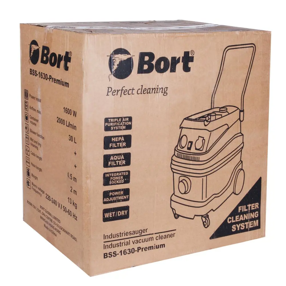 Фото 3 Пылесос строительный Bort BSS-1630-Premium, 1600 Вт, 30 л Фото 3 Пылесос строительный Bort BSS-1630-Premium, 1600 Вт, 30 л