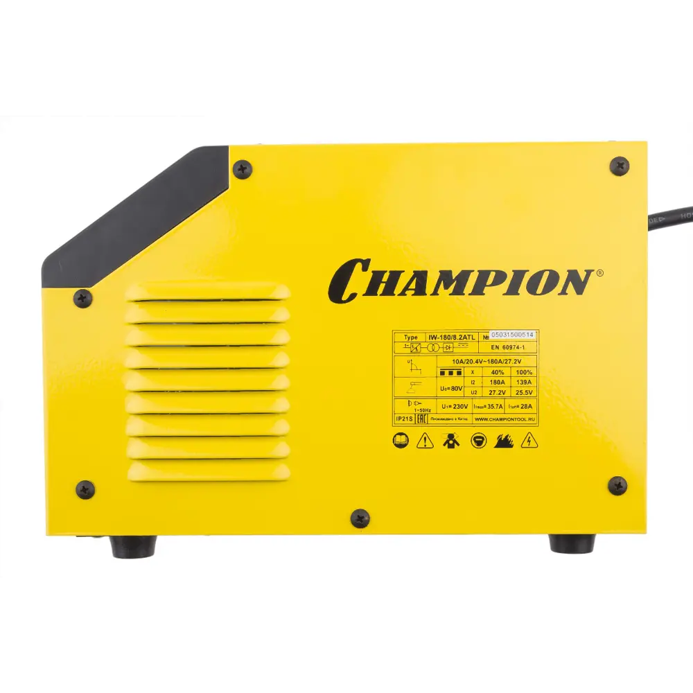 Фото 4 Сварочный аппарат инверторный Champion IW-180/8.2 ATL, 180 А, 4.2 мм